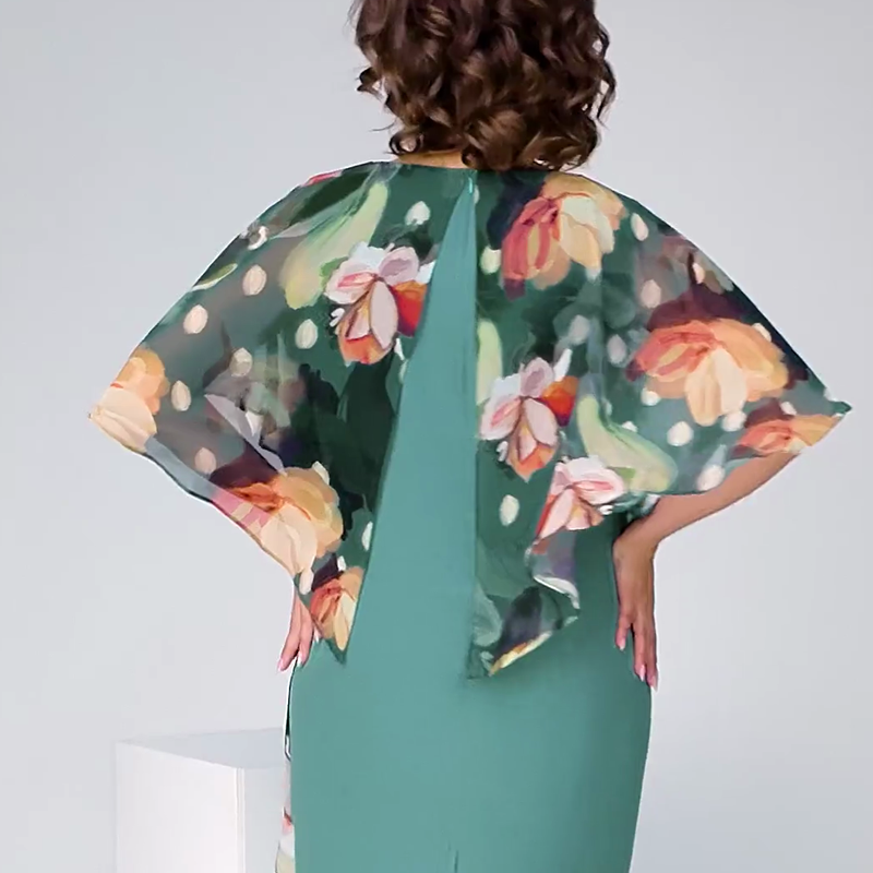 🌸 Elegantes vestidos florales de escote redondo para mujer-ES