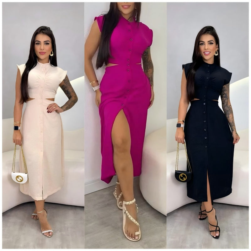 【S-2XL】👗Vestido elegante con abertura para mujer-ES