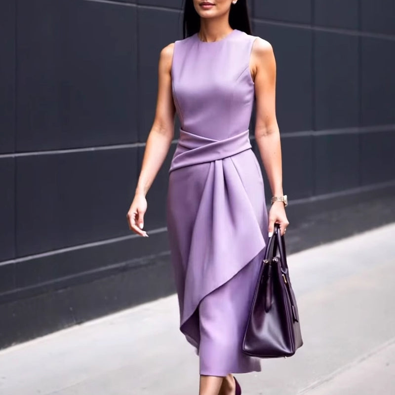 Vestido de mujer con escote redondo-ES