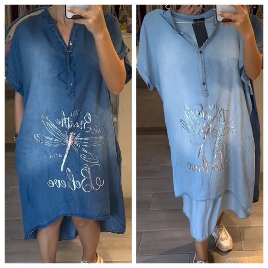 💖Ελαφρύ, casual φόρεμα με V ντεκολτέ-GR