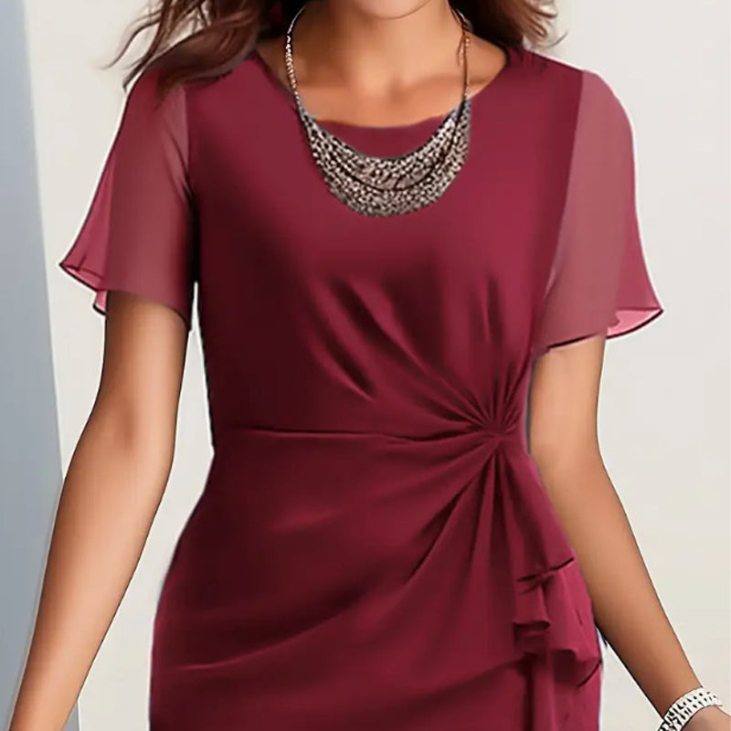🔥✨Vestido elegante y monocolor para mujer-ES