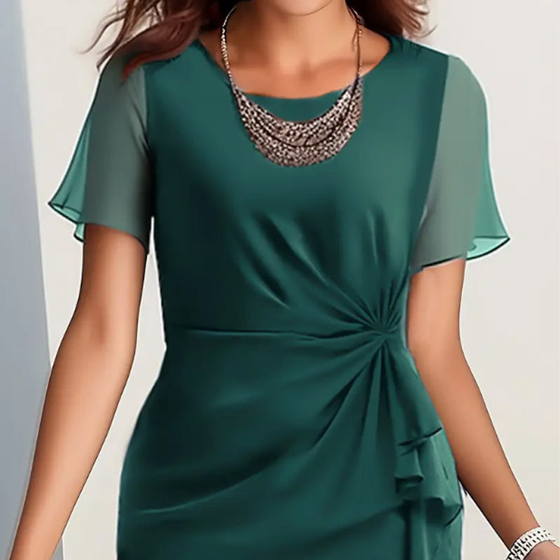 🔥✨Vestido elegante y monocolor para mujer-ES