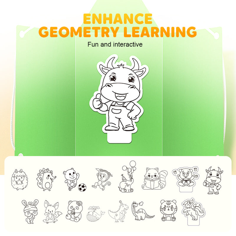 👶✨3D geometrijos mokymosi knyga-LT