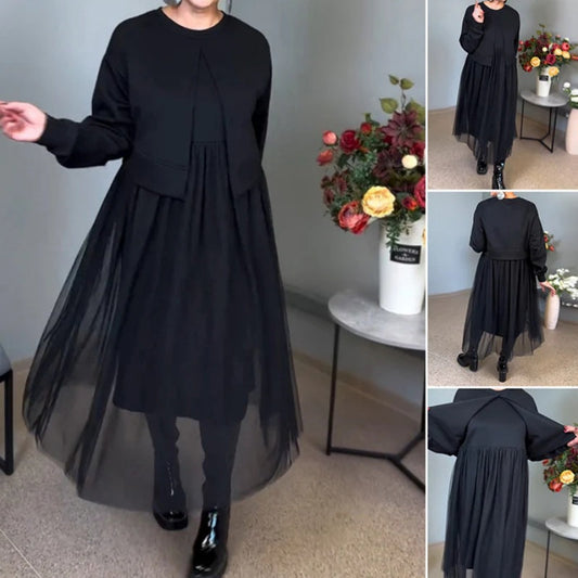 Ilgarankovė suknelė moterims-LT