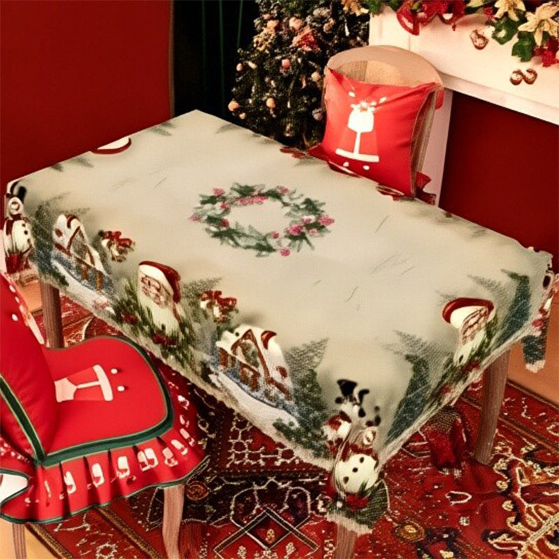 🦌Linksma, klasikinė kalėdinė staltiesė🎄🎁-LT