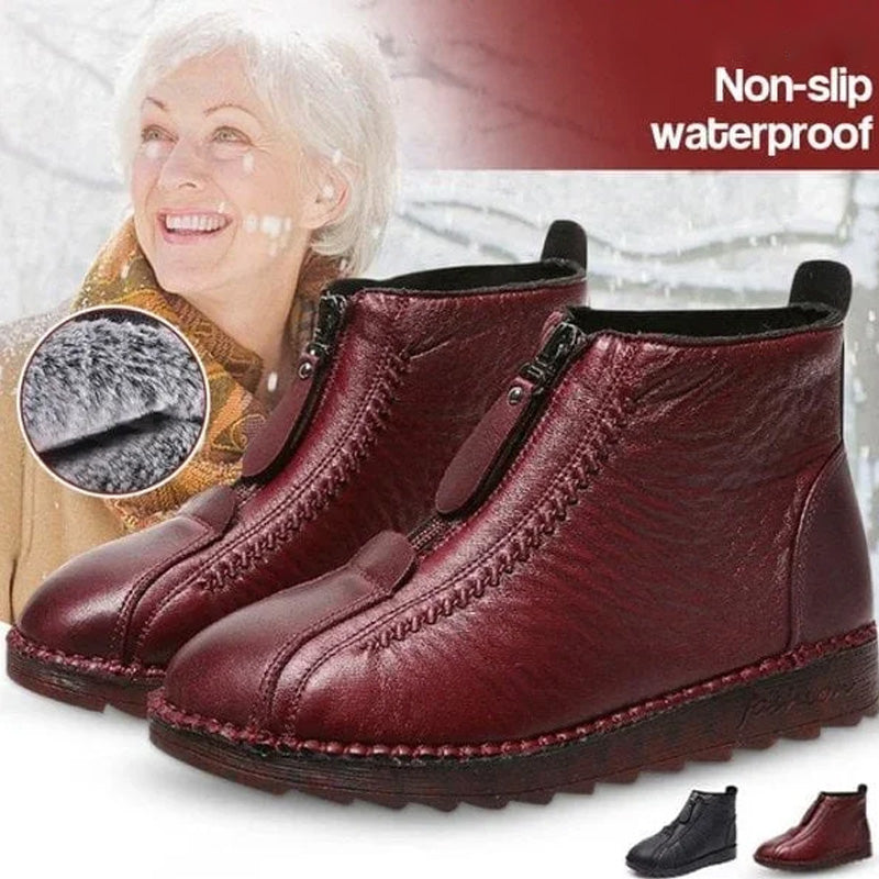 ❄️ Ženski zimski topli gležnjarji z zadrgo 👢💕-SI