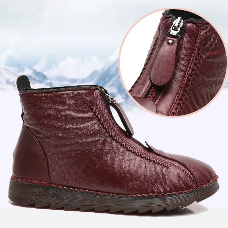 ❄️ Ženski zimski topli gležnjarji z zadrgo 👢💕-SI