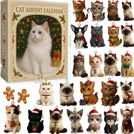 【🎁Božićna ponuda🎄】Adventski kalendar za ljubitelje mačaka za 2025. godinu-HR