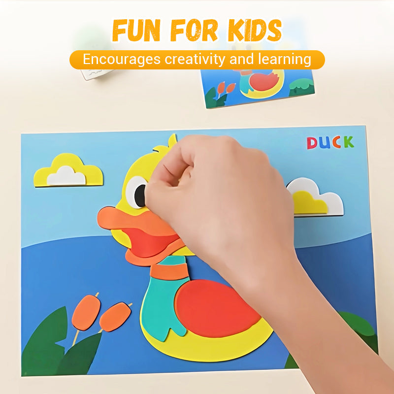 🧩🎨Φτιάξτε μόνοι σας 3D αυτοκόλλητα από EVA για παιδιά🎁-GR
