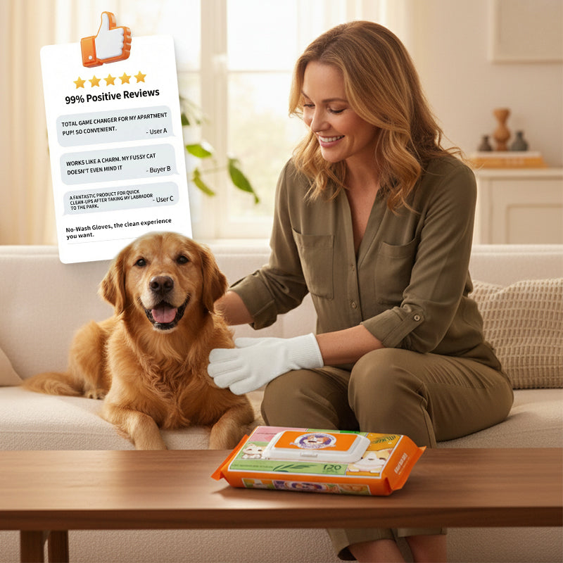 🐱Γάντια για μαντηλάκια περιποίησης κατοικίδιων, δεν χρειάζεται ξέβγαλμα🐶-GR