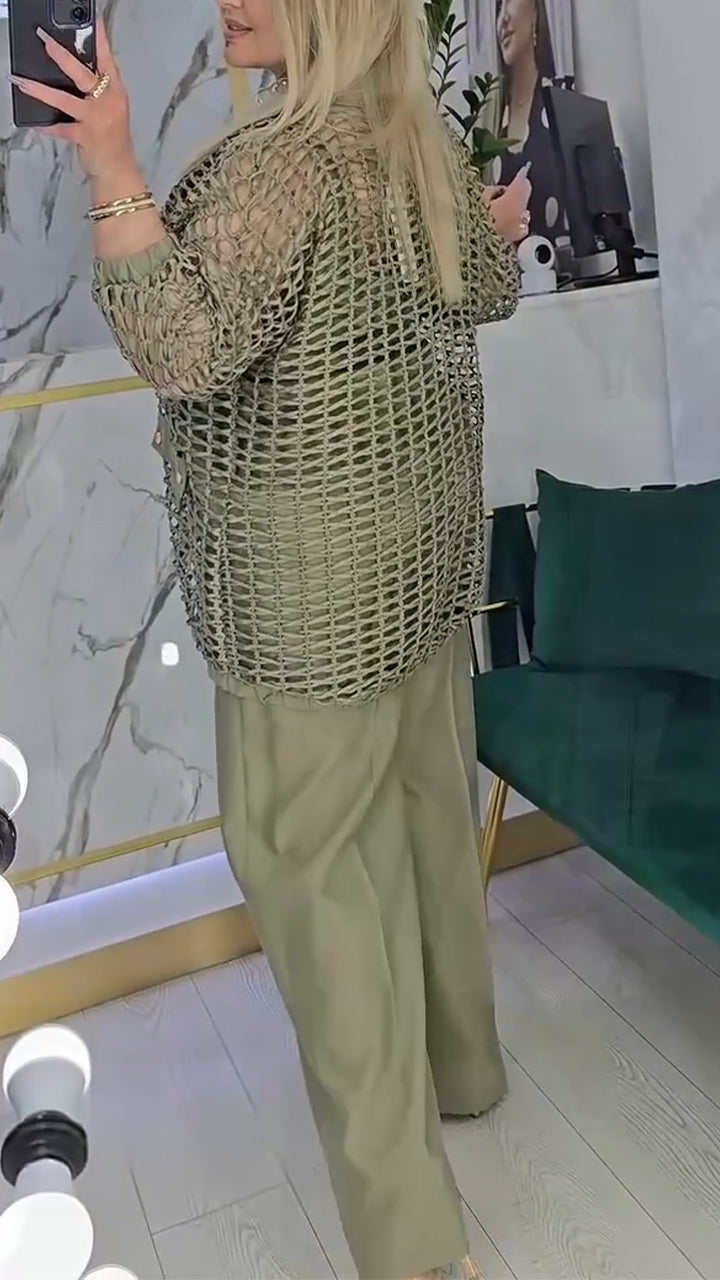 Moteriškas trijų dalių tuščiaviduris kostiumas-LT