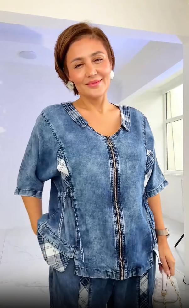 Pantalones de cuello redondo de moda de verano para mujer con cremallera.-ES