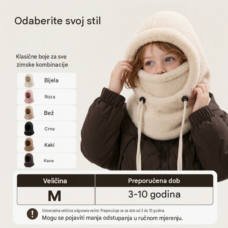 🔥 50% POPUSTA 🔥 Vjetrootporna i izolacijska biciklistička balaklava za djecu – topla, prozračna i udobna za zimu 🚴❄️-HR