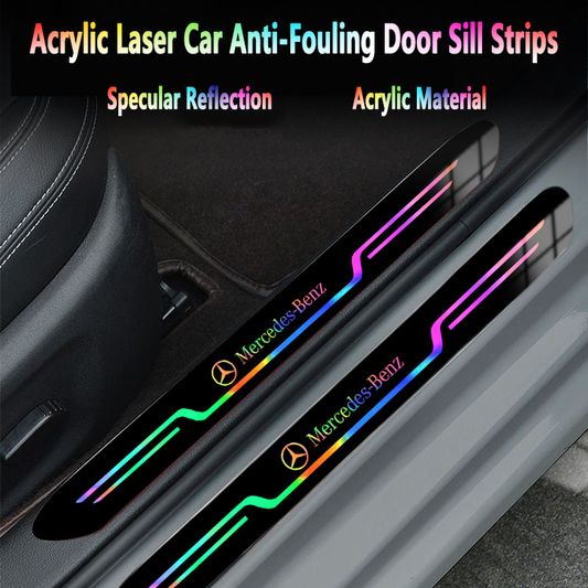 ✨Akrilinės lazerinės automobilių apsaugos nuo užsiteršimo durelių slenksčių juostelės🎉4 vnt.🎉-LT