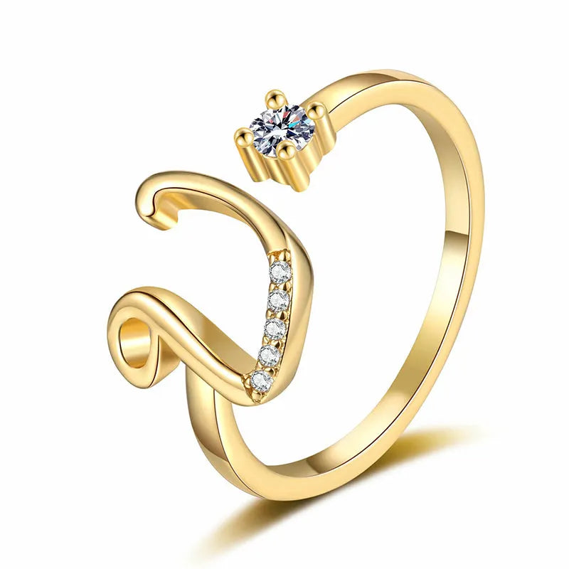 ⏳Vremenski ograničeni popust od 50%⏰Podesivi prsten s inicijalima za žene💍-HR