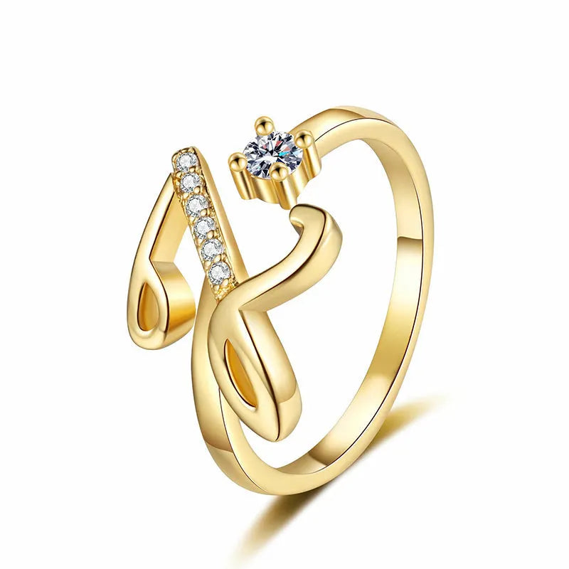 ⏳Vremenski ograničeni popust od 50%⏰Podesivi prsten s inicijalima za žene💍-HR