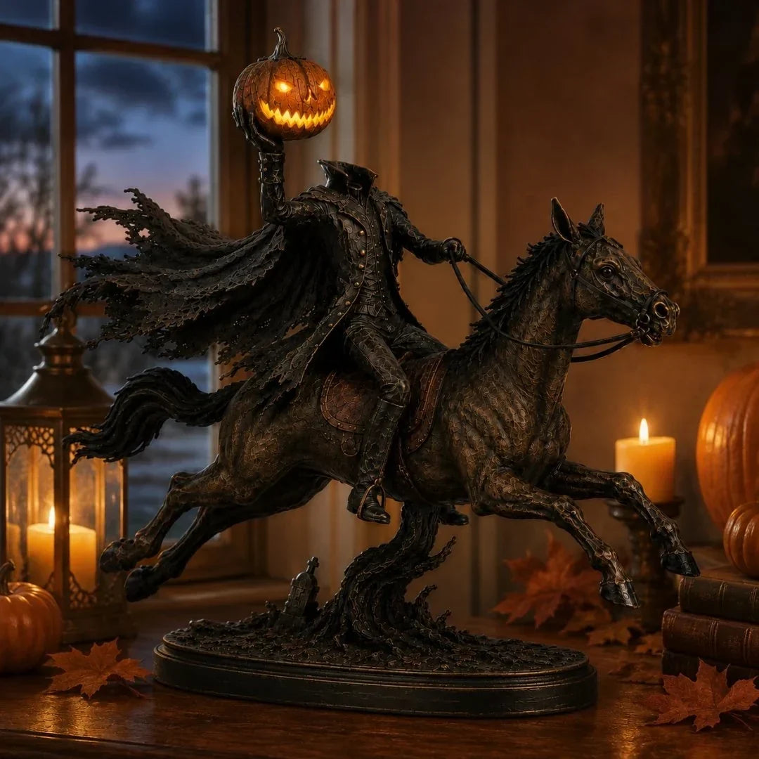 „Midnight Chase“ begalvio raitelio LED figūrėlė – Helovino dekoracija-LT
