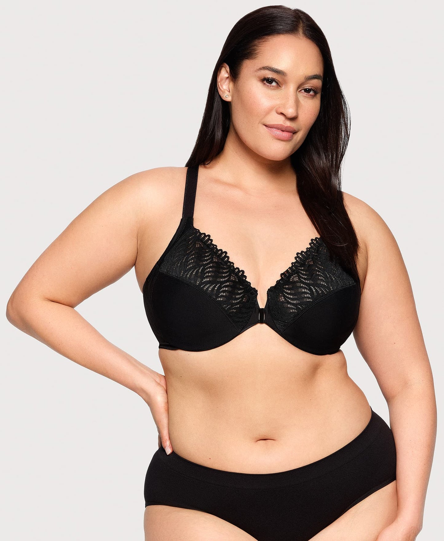 Triumph - (4 kosi) - 💖Modrček z zapenjanjem spredaj in T-izrezom-SI