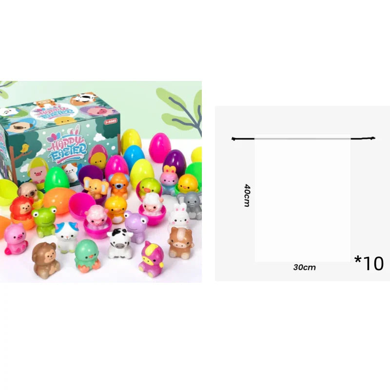 🎁 12/24 unidades de juguetes blandos pre-rellenos de huevos de Pascua de crecimiento lento-ES