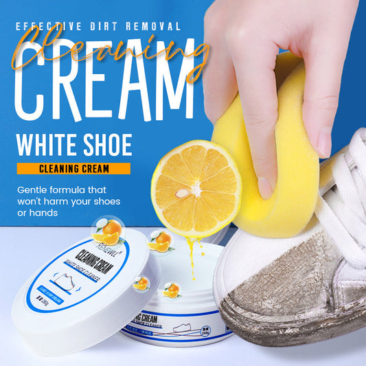 Crema para limpiar zapatos blancos - Esponja limpiadora gratis-ES
