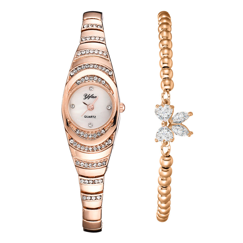 💎Γυναικείο ρολόι με κρυστάλλινο μπρασελέ⌚-GR