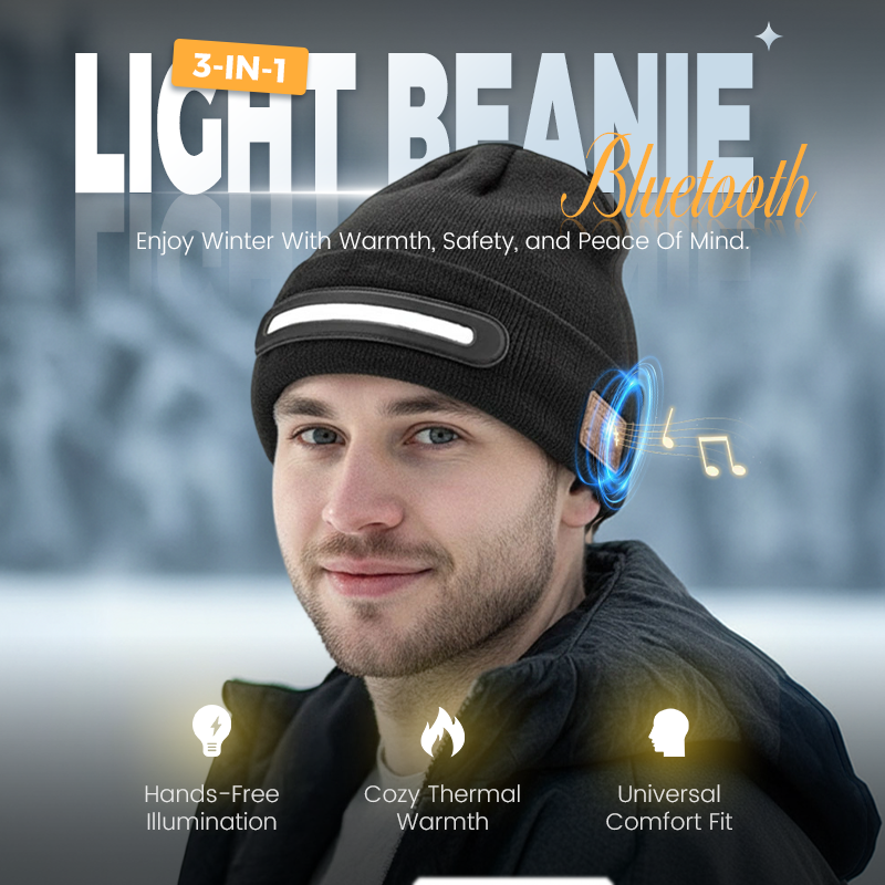 Gorro LED recargable con Bluetooth-ES