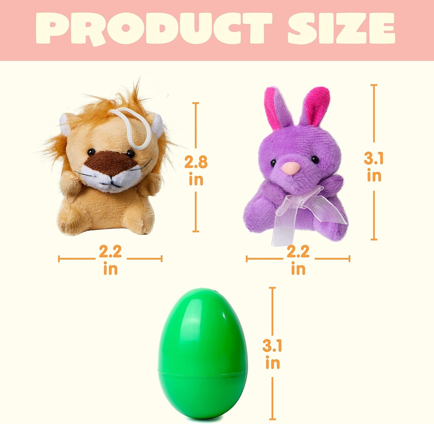 🔥Oferta de Pascua 49% - 24/12 Huevos de Pascua precargados llenos de animales de peluche-ES