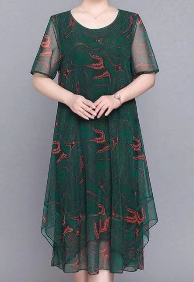 🌺Vestidos elegantes y sueltos de gasa en tallas grandes-ES