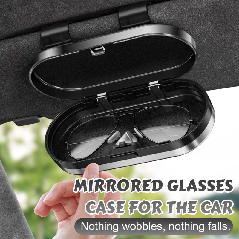 Estuche para gafas de coche con espejo-ES