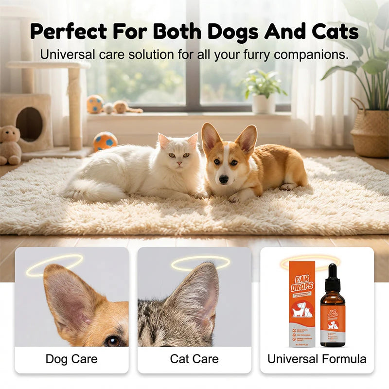 🐶🐱Natūralūs lašai šunims ir katėms niežuliui ir ausų sieros kaupimuisi malšinti🌿-LT
