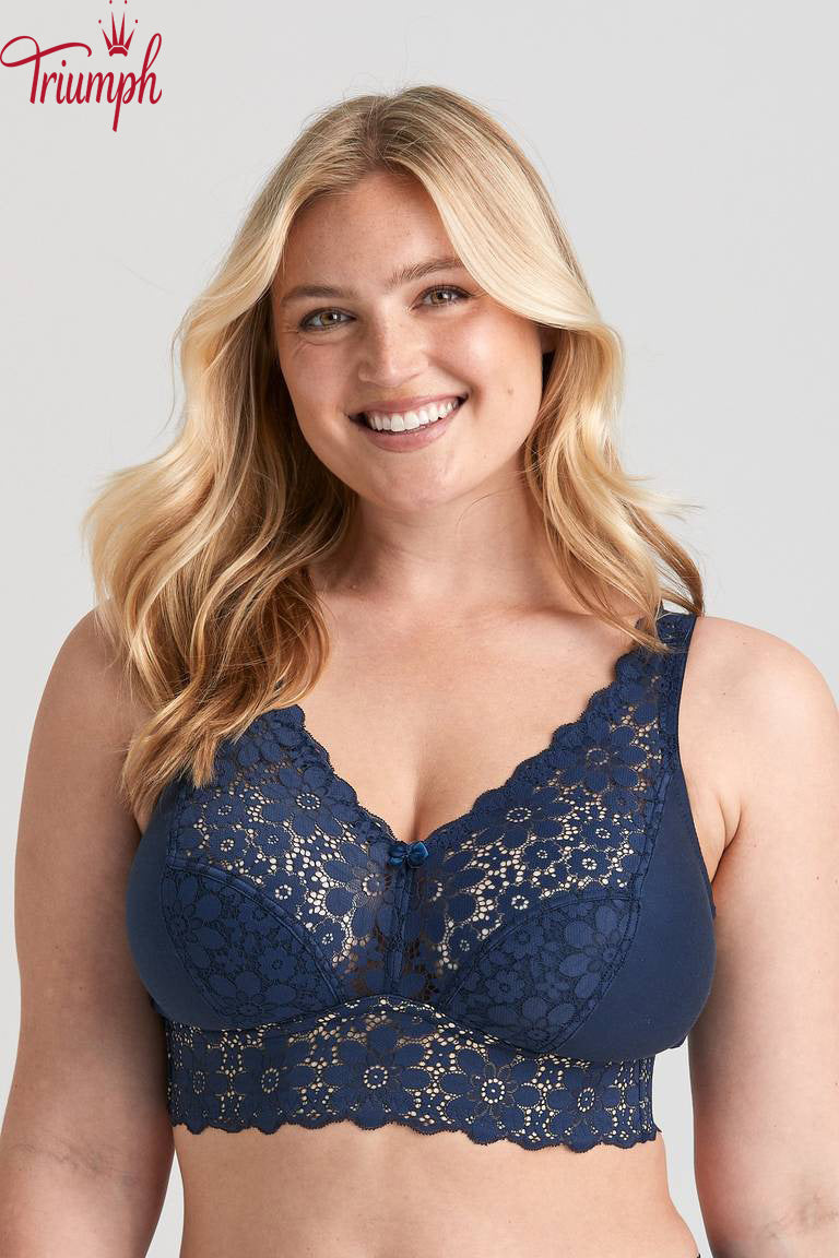 Triumph - Čipkast modrček brez žice (3 kosi)-SI