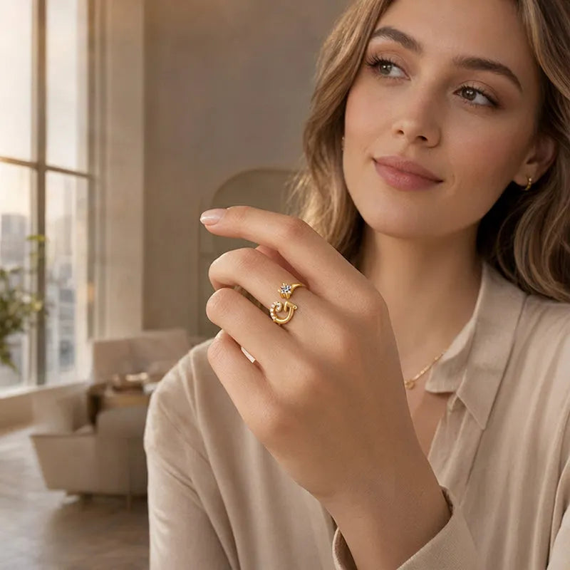 ⏳Vremenski ograničeni popust od 50%⏰Podesivi prsten s inicijalima za žene💍-HR