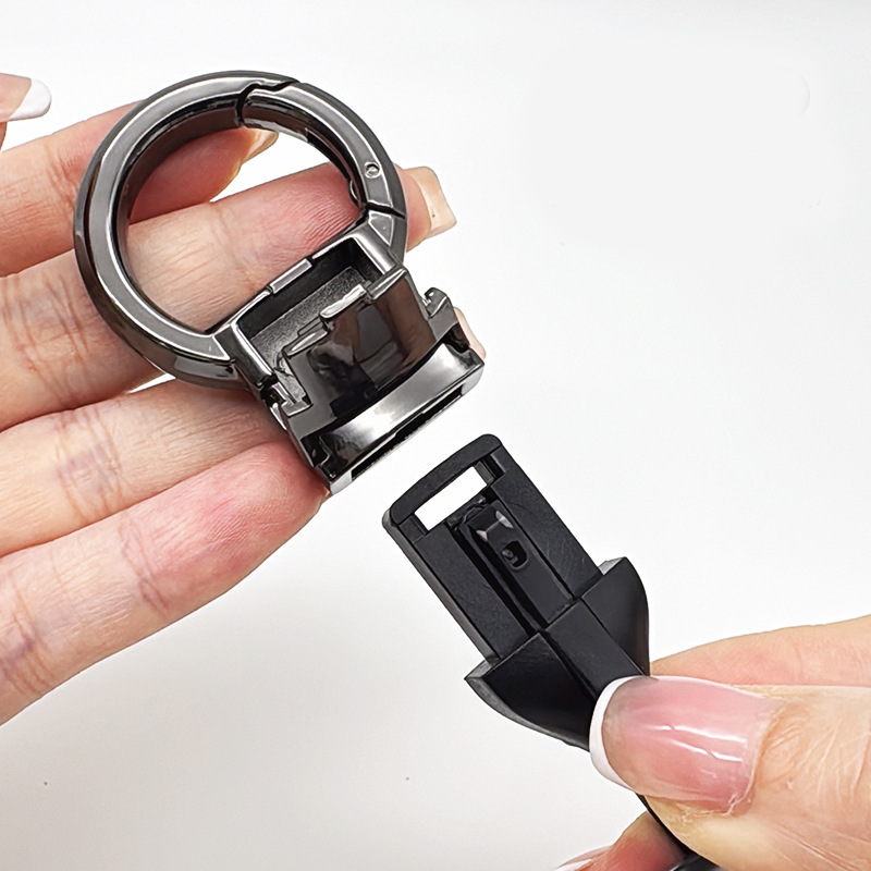 Taktični obesek za ključe SnapLock™ s hitrim odpiranjem – kovinski obesek za ključe za avtomobil brez vijakov s trpežnim TPU trakom-SI