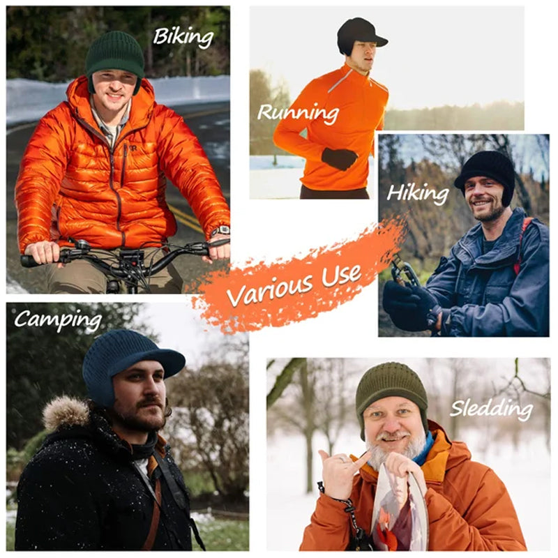 Ένα ελαστικό, ζεστό πλεκτό καπέλο που προστατεύει τα αυτιά σας ☃️-GR