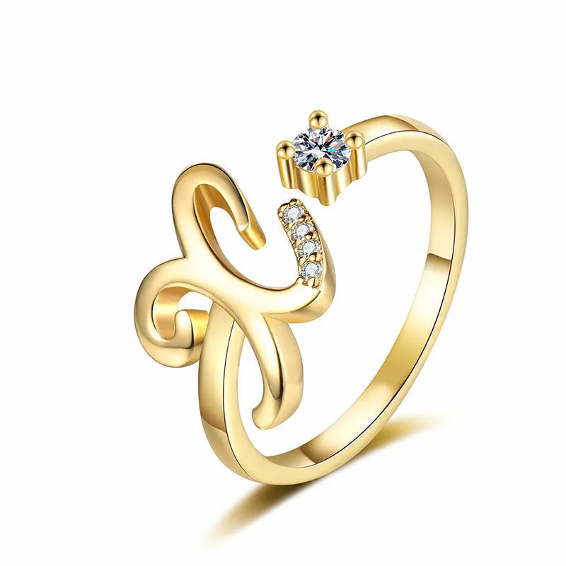 ⏳Vremenski ograničeni popust od 50%⏰Podesivi prsten s inicijalima za žene💍-HR
