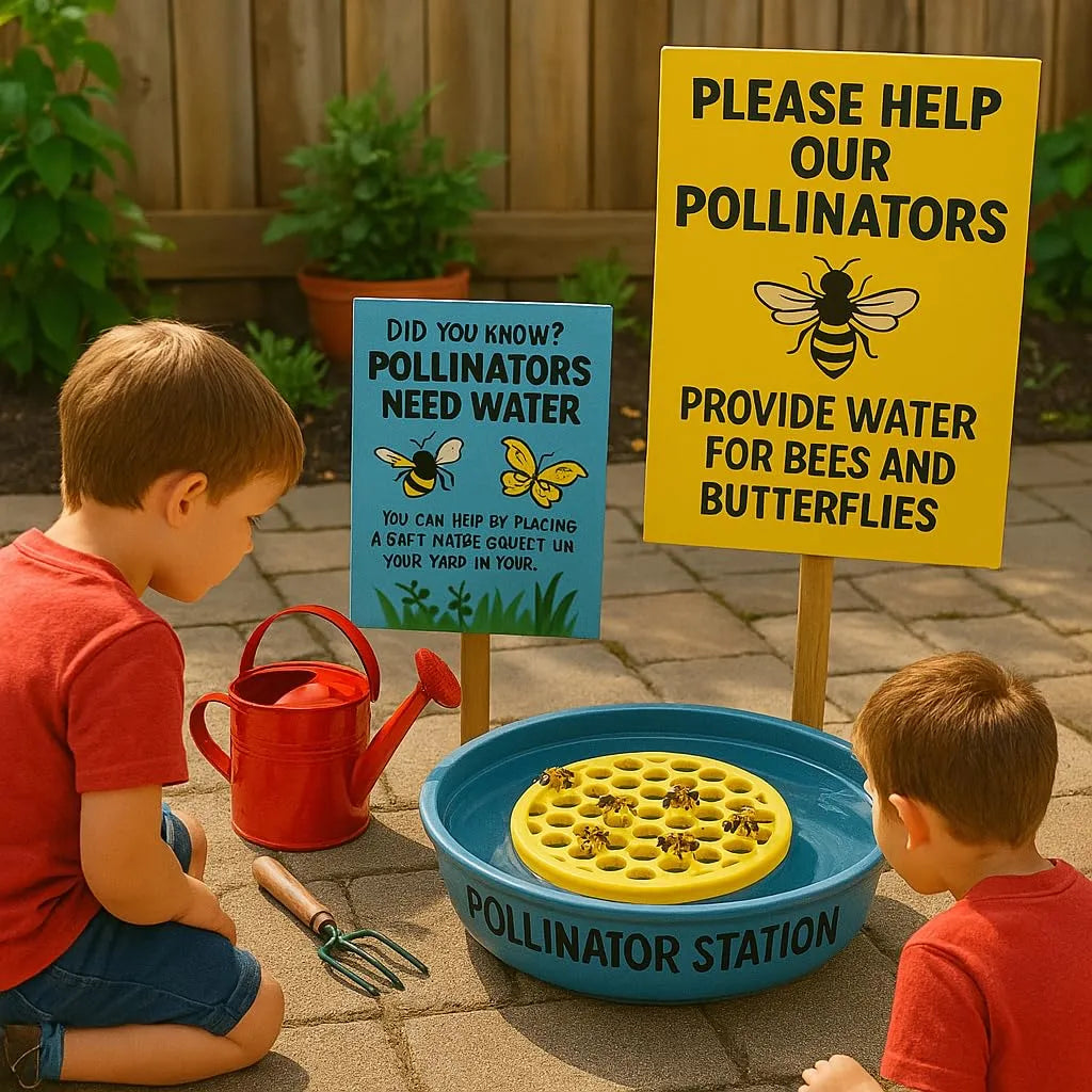 🐝 Plaukiojanti bičių stotelė – bitėms draugiška hidratacijos stotis-LT