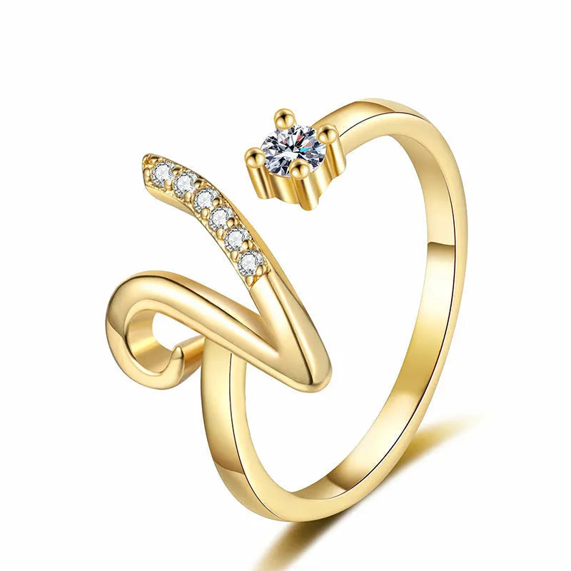 ⏳Vremenski ograničeni popust od 50%⏰Podesivi prsten s inicijalima za žene💍-HR