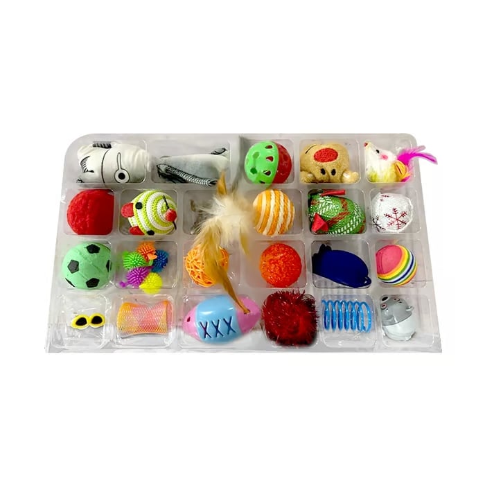 🏆¡Oferta especial!⚡ Calendario de Adviento 2025: Set de cuenta atrás para Navidad con plumas de gato. Un juguete interactivo de 24 días para amantes de los gatos.-ES