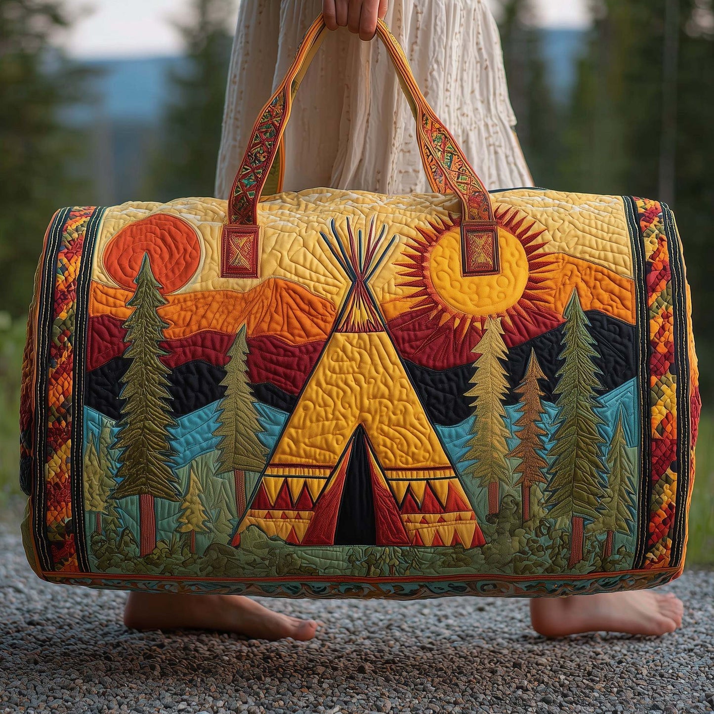 Prešita potovalna torba Hippie Van-SI