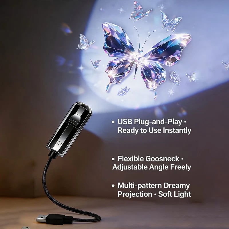 USB „Galaxy“ projektorius ir mėnulio nakties šviesa-LT