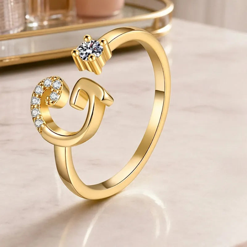⏳Vremenski ograničeni popust od 50%⏰Podesivi prsten s inicijalima za žene💍-HR