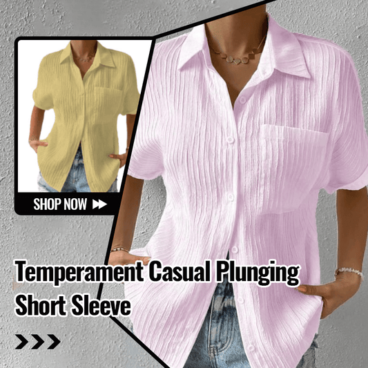 Camisa informal holgada con cuello redondo de encaje-ES