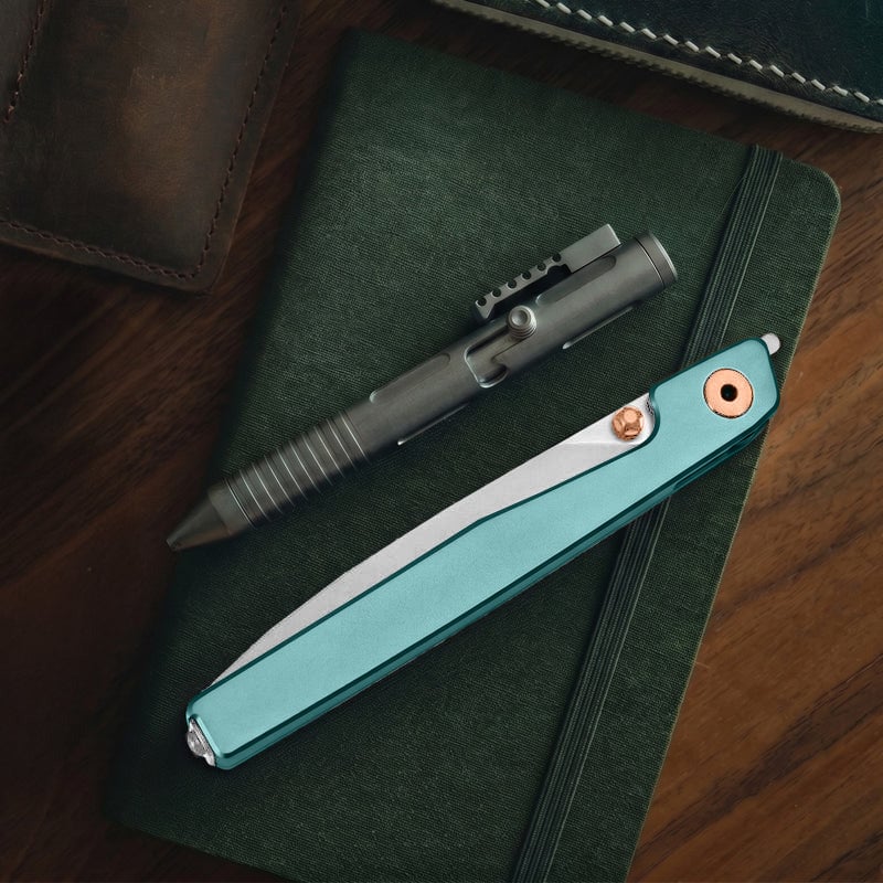 🔥Zadnja dnevna razprodaja 50 % POPUSTA🎉Nož Lanky Liner Lock Front Flipper s črnim aluminijastim ročajem-SI