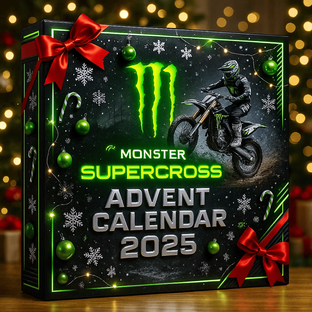🔥Omejena izdaja, na voljo le še 100 kompletov! - 🏍️Adventni koledar Monster Energy Supercross 2025-SI