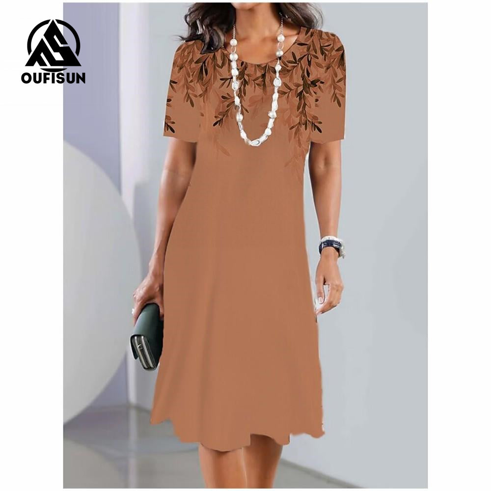 Madingi gėlių raštai trumpomis rankovėmis Maxi suknelės Butterfly gėlėta ilga suknelė-LT