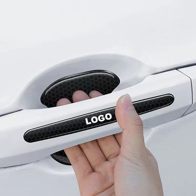 Pegatinas para manija de puerta de coche (panel de puerta + tira anticolisión / juego de 8 piezas)-ES