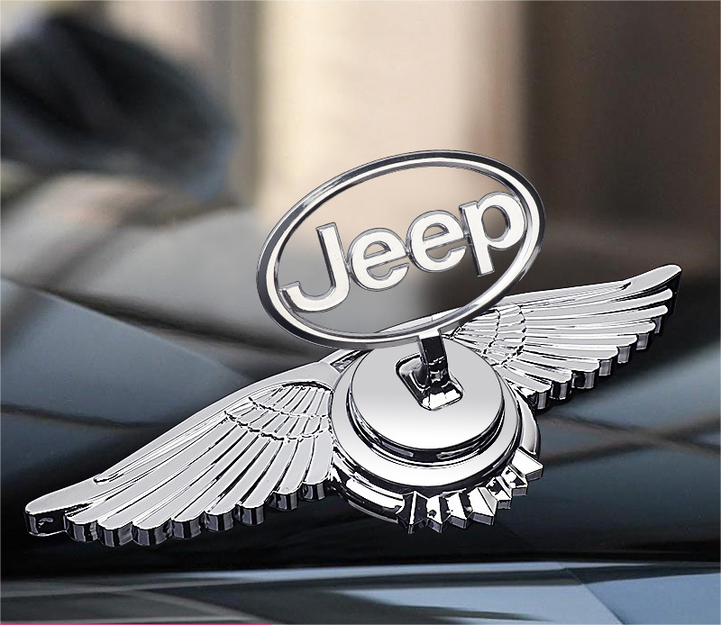 Decoración de modificación de coche con logotipo de capó-ES