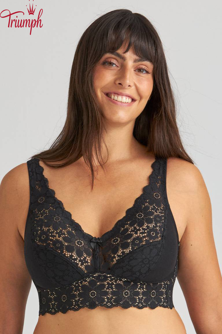 Triumph - Čipkast modrček brez žice (3 kosi)-SI