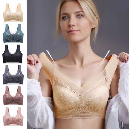 👙Sujetador de encaje de mujer súper cómodo y suave sin aro de acero【✨1 + 1 gratis】-ES