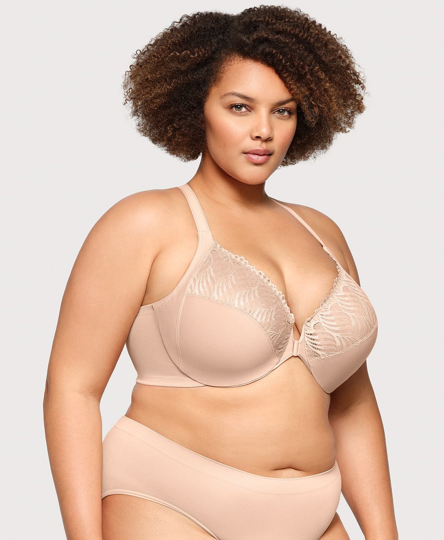 Triumph - (4 kosi) - 💖Modrček z zapenjanjem spredaj in T-izrezom-SI